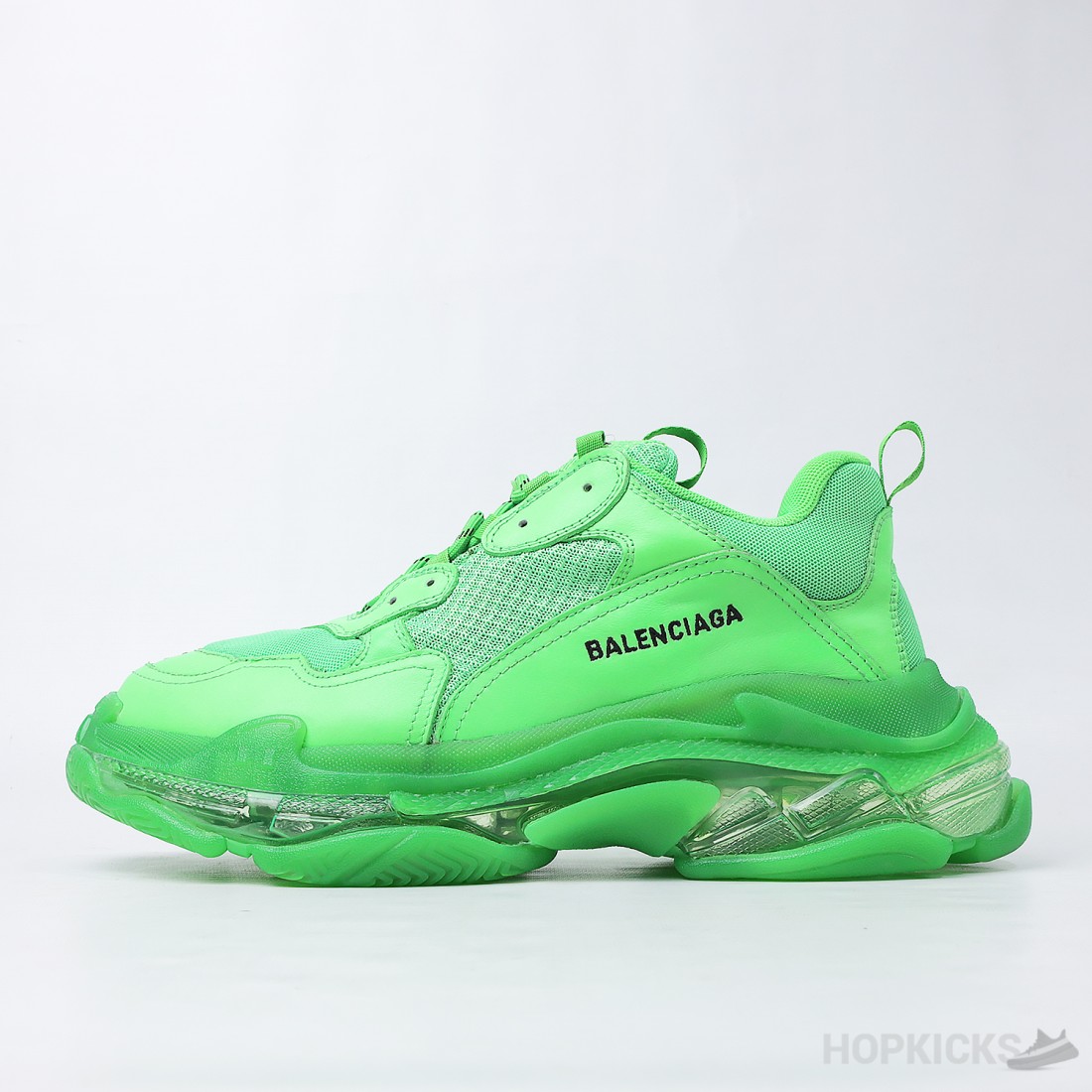 Balenciaga triple s neon green clear sole clearance